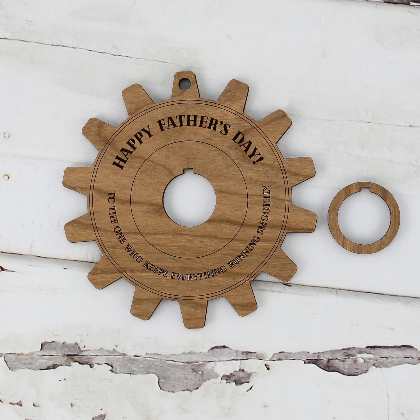 Gear-Shaped Gift Tag - Father's Day Gift Tag