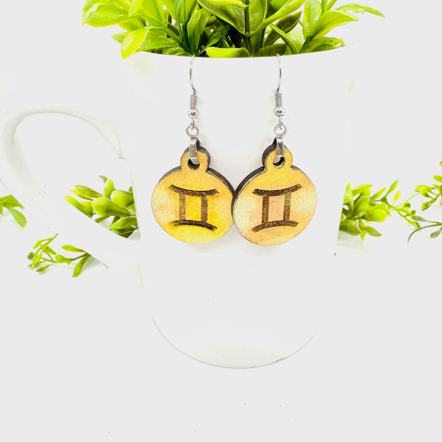 Gemini Zodiac Astrology Dangle Earrings - Glowforge