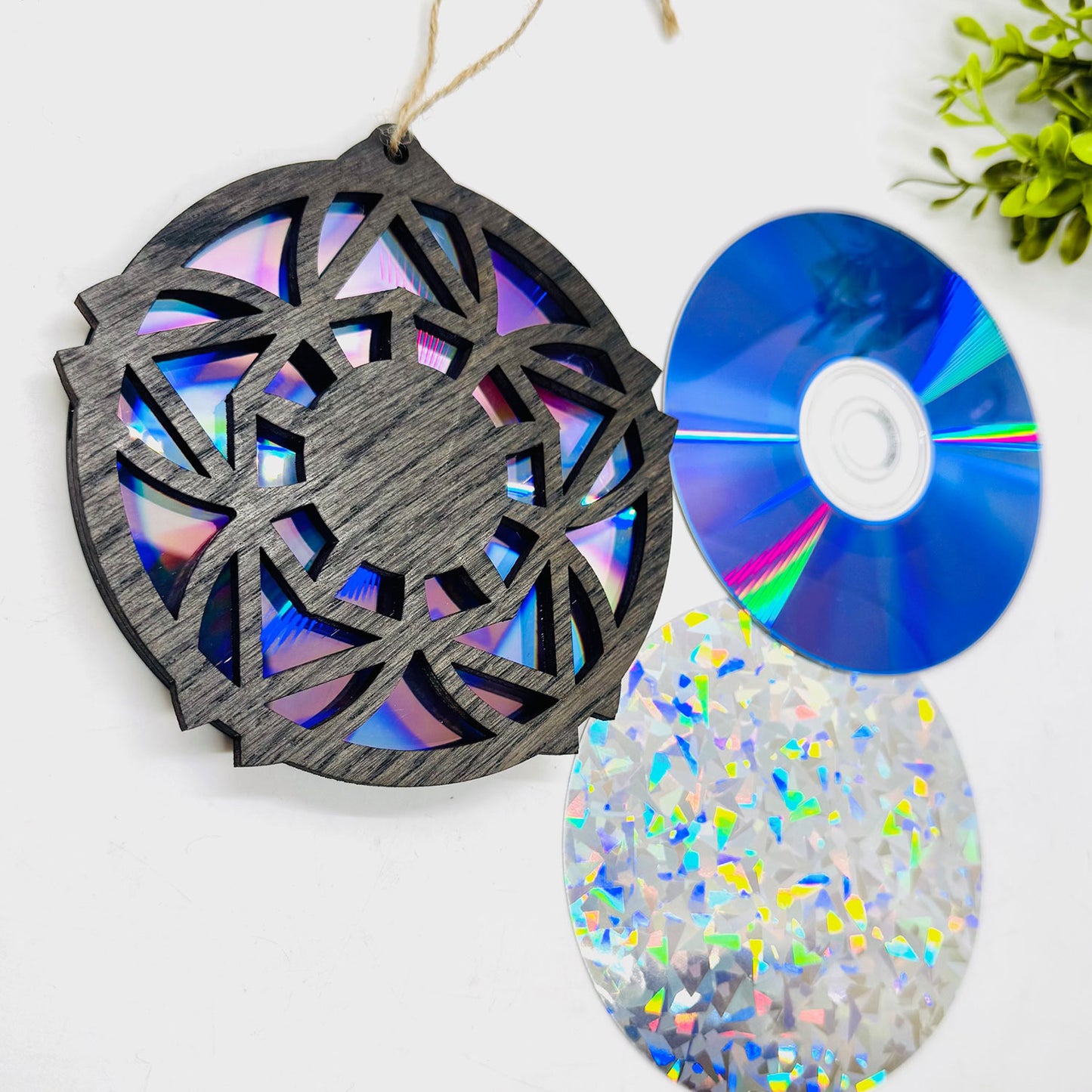 Geometric CD / DVD Suncatcher #2 - Glowforge