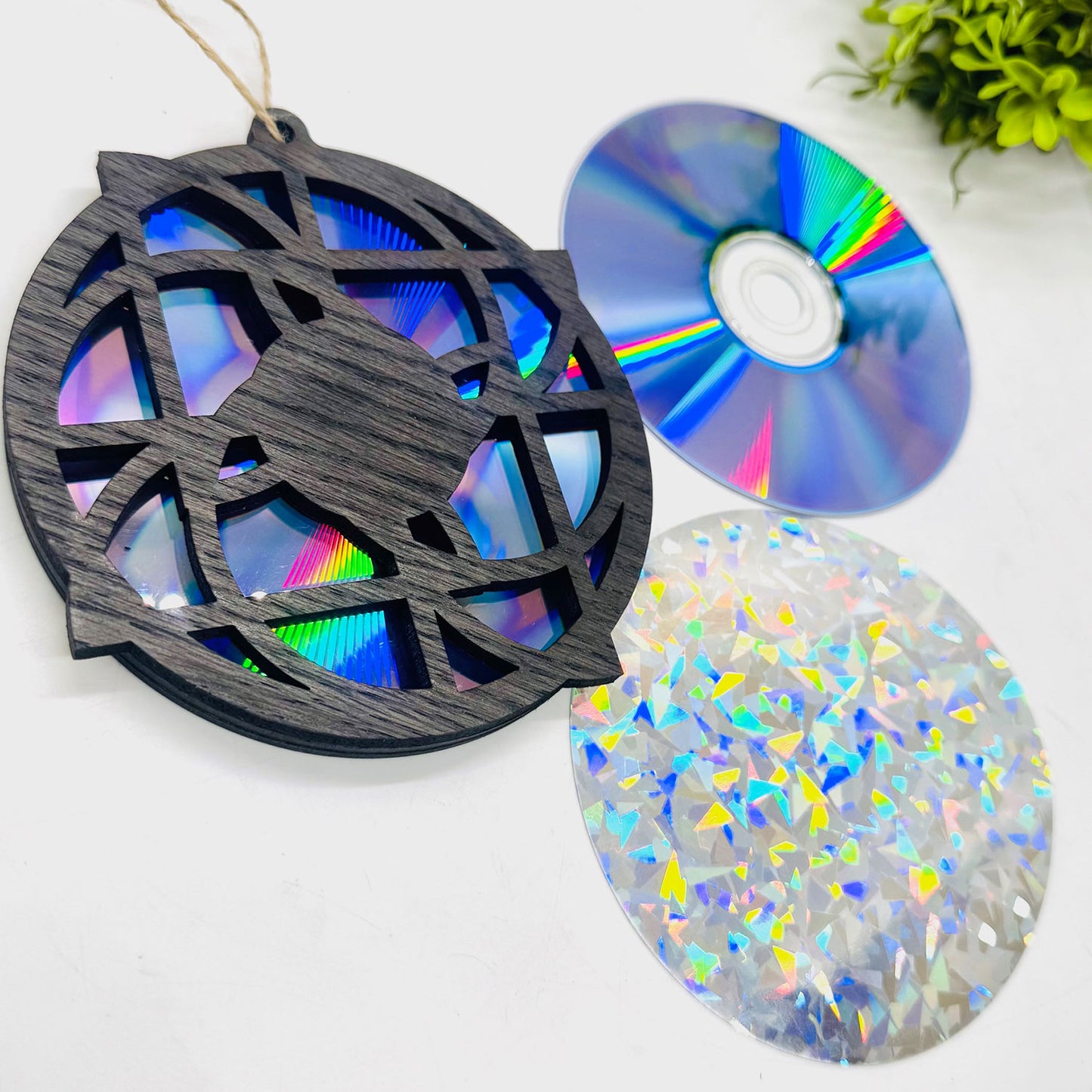 Geometric CD / DVD Suncatcher #3 - Glowforge
