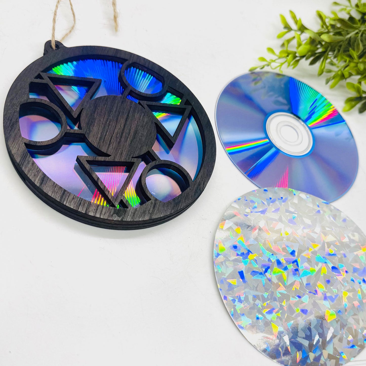 Geometric CD / DVD Suncatcher #5 - Glowforge