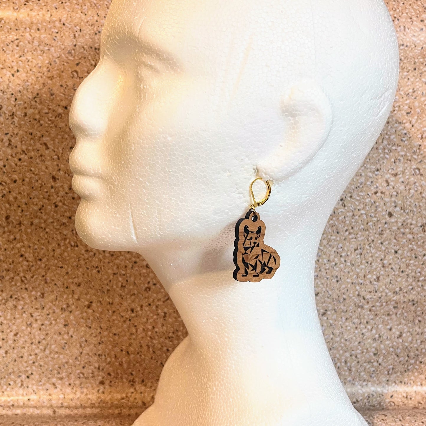Geometric Corgi Earrings - Glowforge