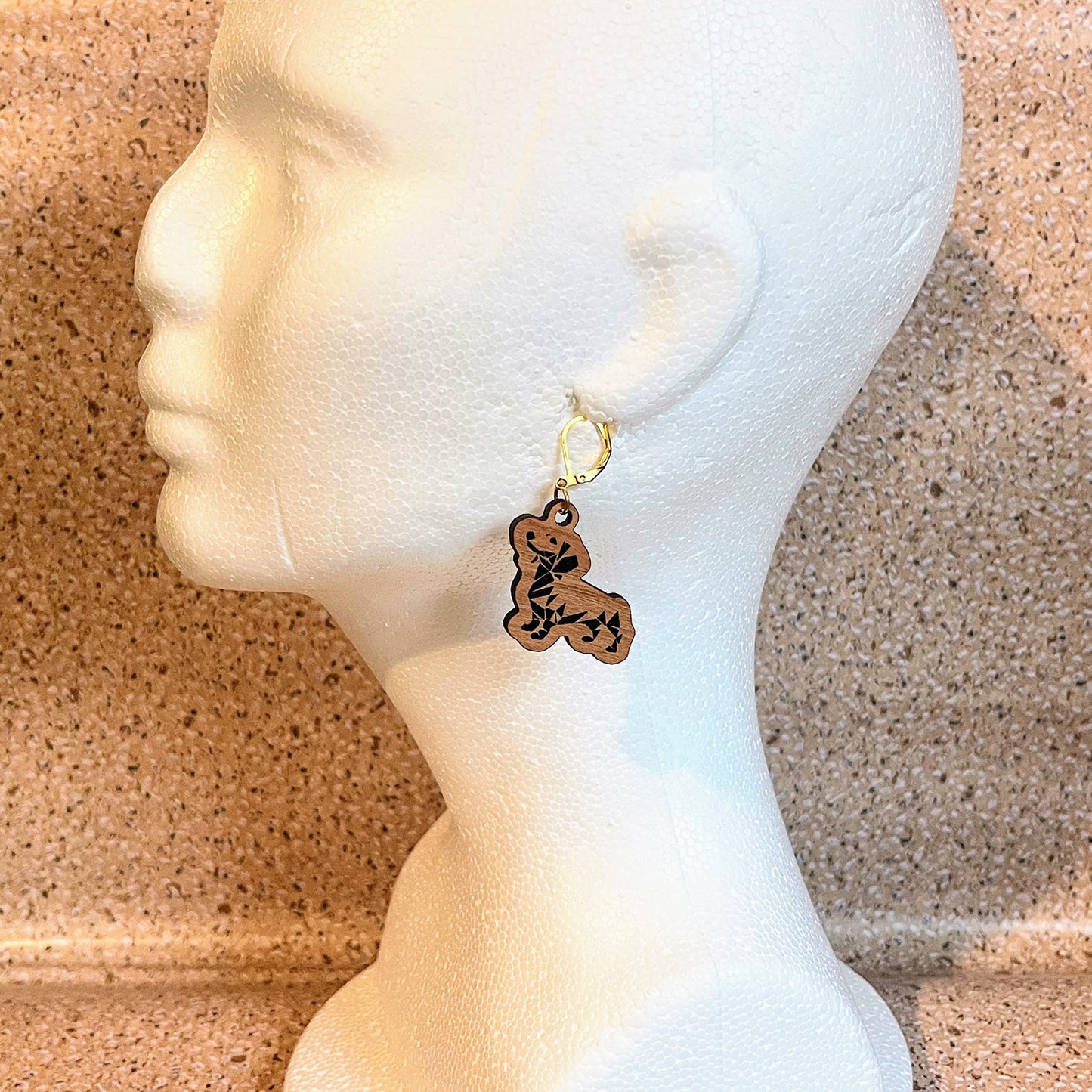Geometric Dachshund Earrings - Glowforge