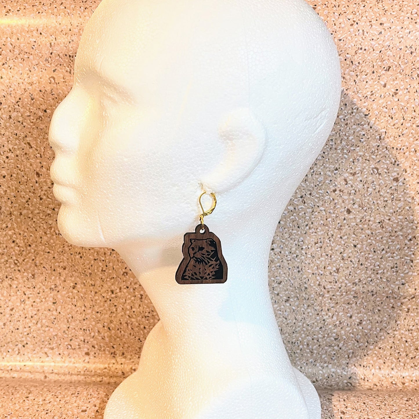 Geometric Scottish Fold Cat Earrings - Glowforge