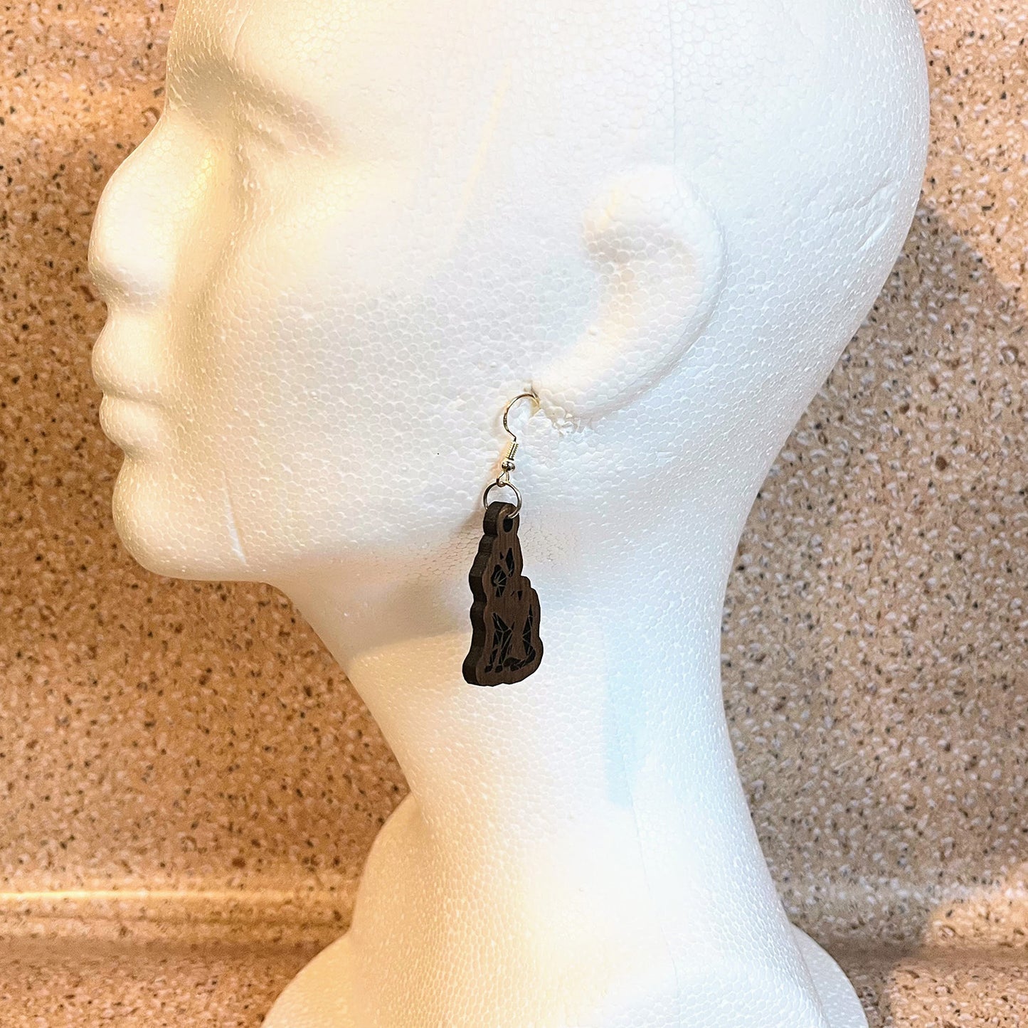 Geometric Siamese Cat Earrings- Glowforge