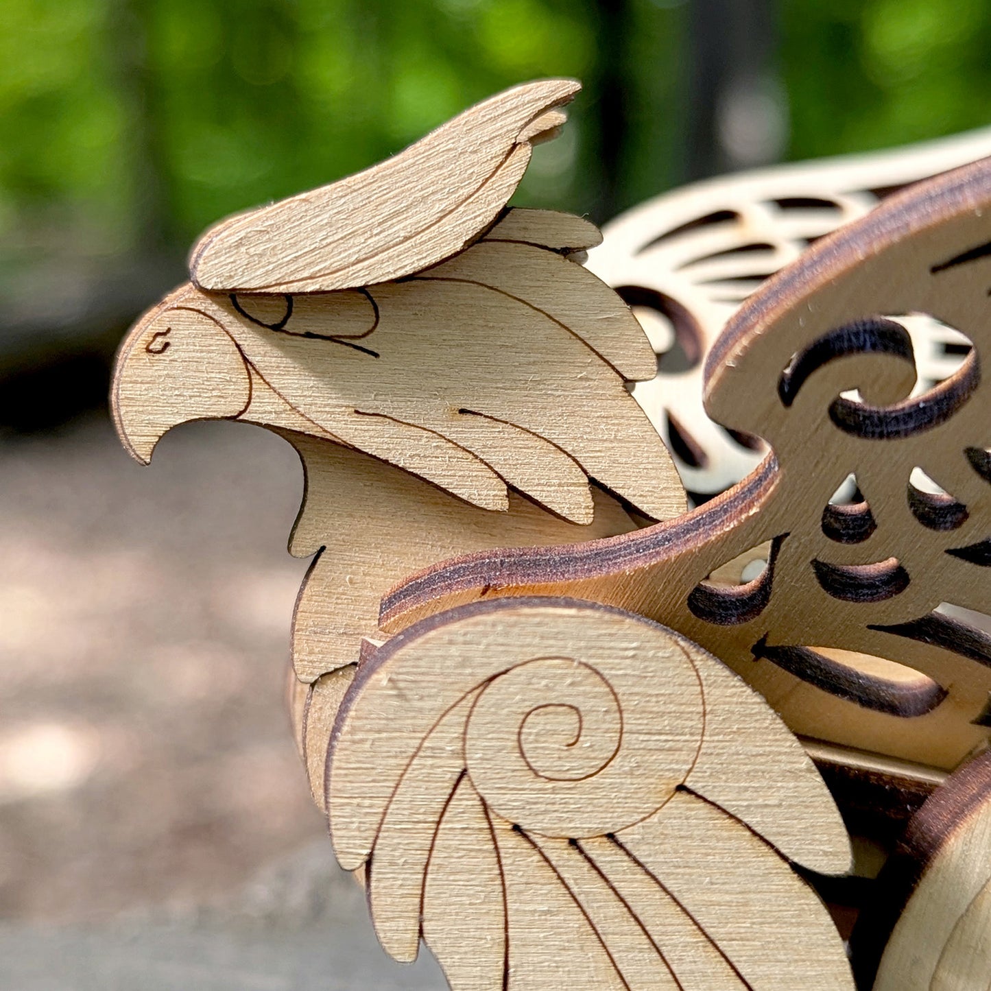 Gryphon Ornament - Mythical Creature 3D Miniature - Glowforge