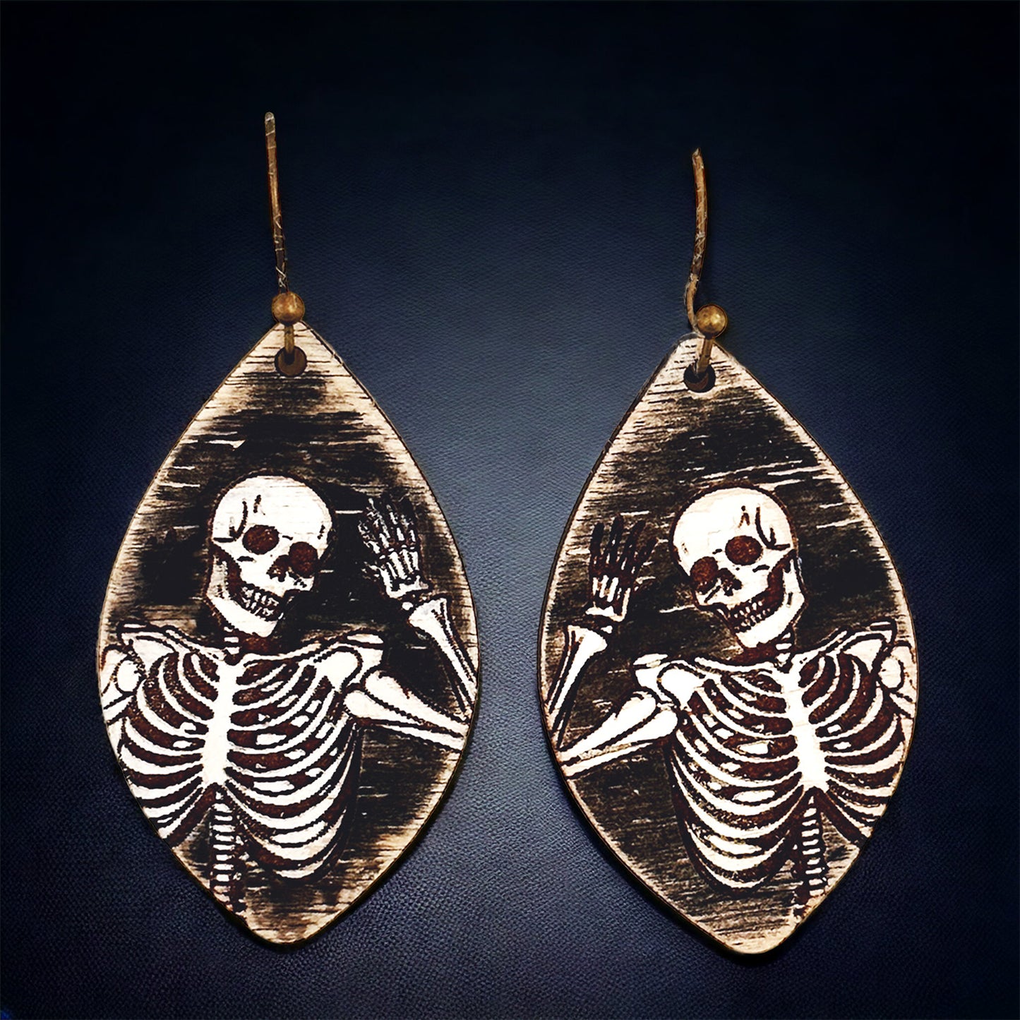 Halloween Skeleton Dangle Earrings - Glowforge