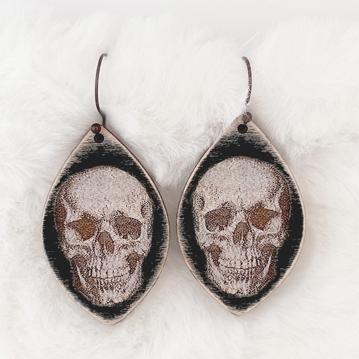 Halloween Skull Skeleton Dangle Earring - Glowforge