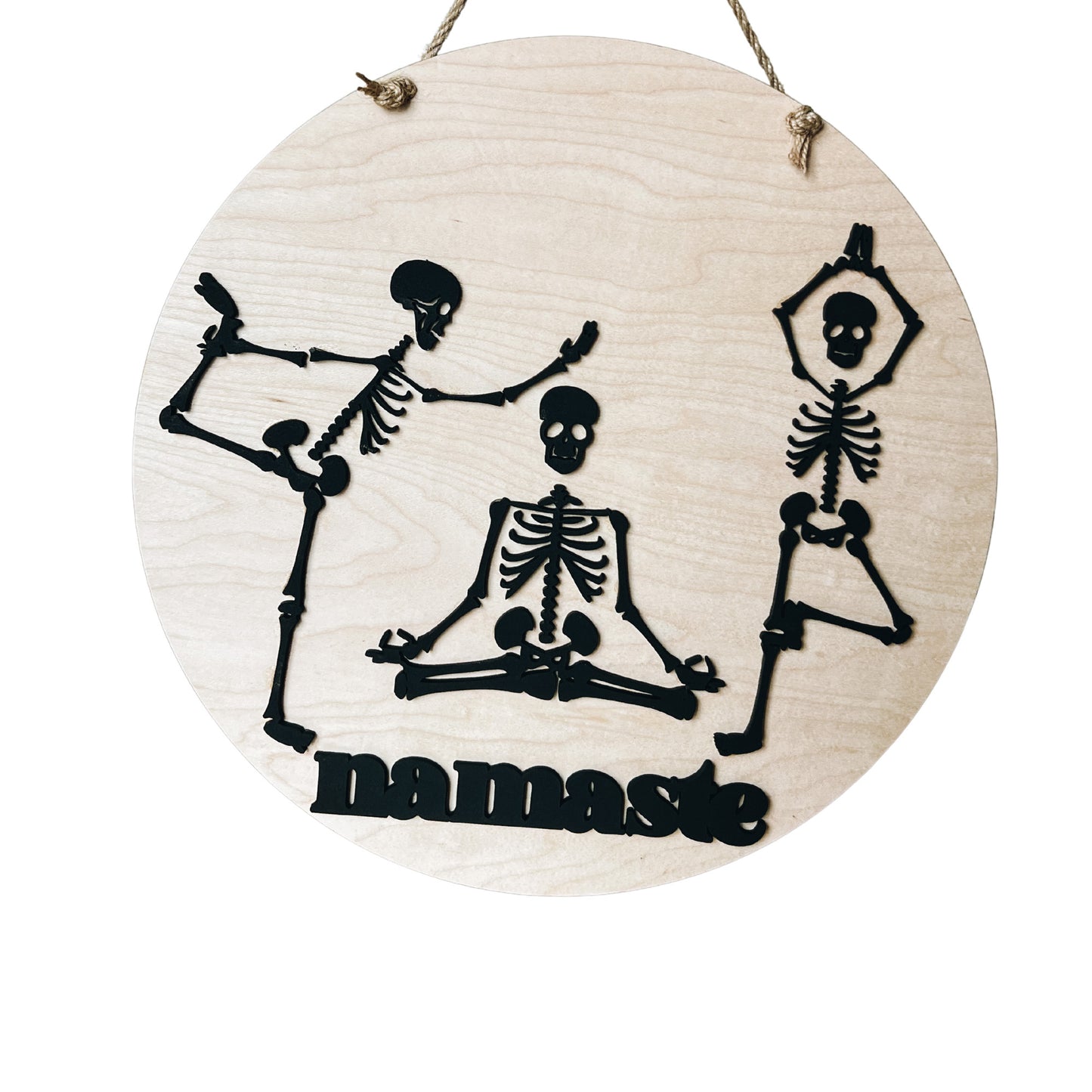 Halloween Yoga Skeleton Bones Namaste Sign - Glowforge