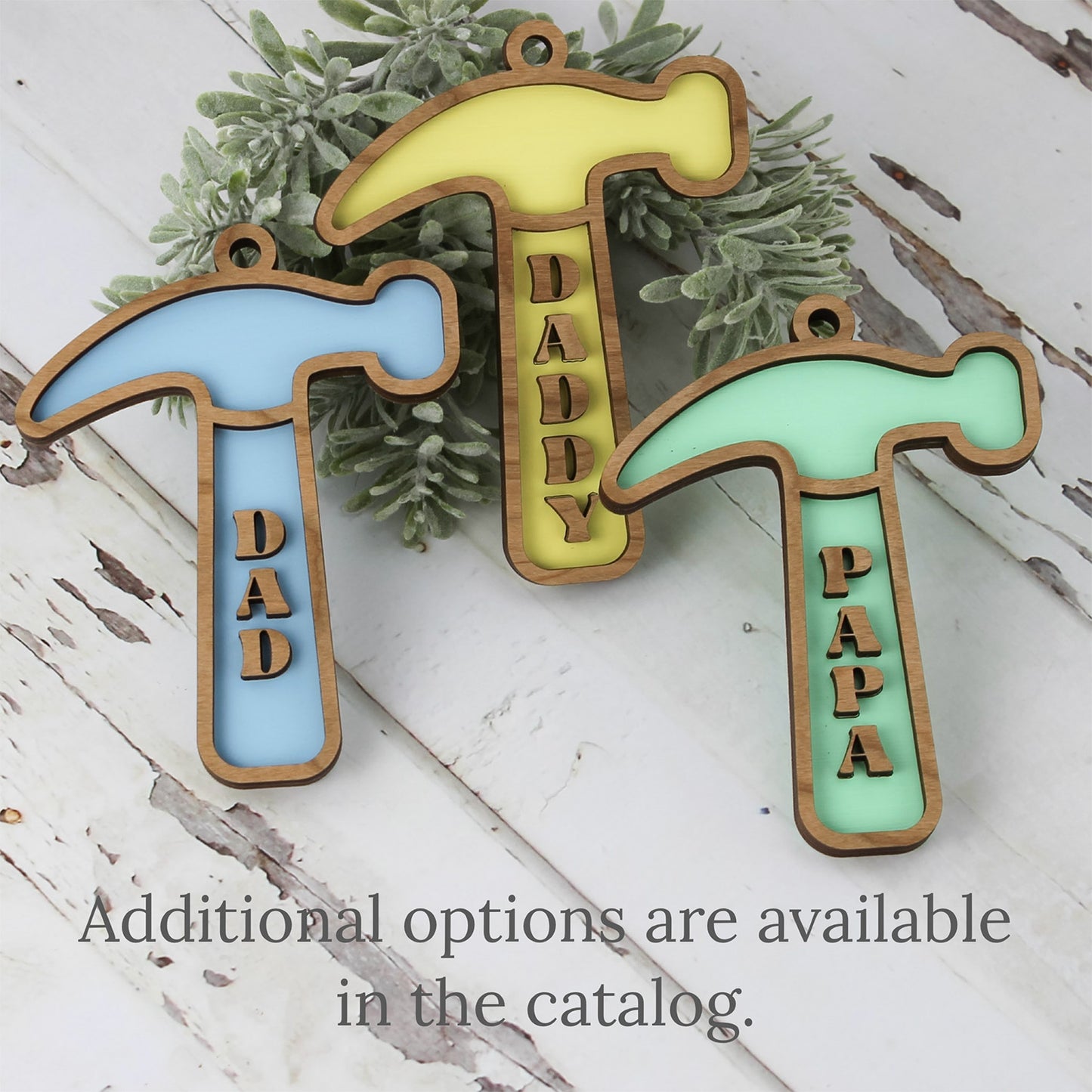 Hammer-Shaped Gift Tag for Papa - Father's Day Gift Tag - Glowforge