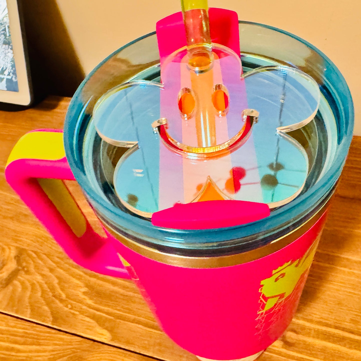 Happy Daisy Face Lid Topper compatible with 40oz Stanley Tumbler