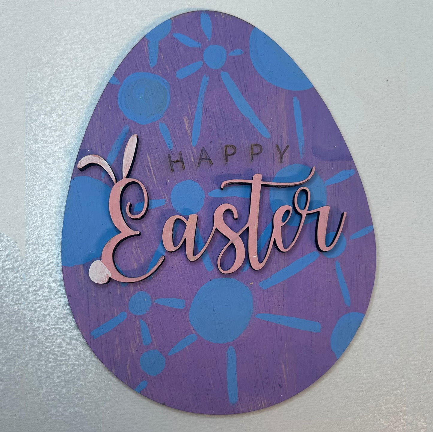 Happy Easter Door Sign - Festive Easter Egg Door Sign