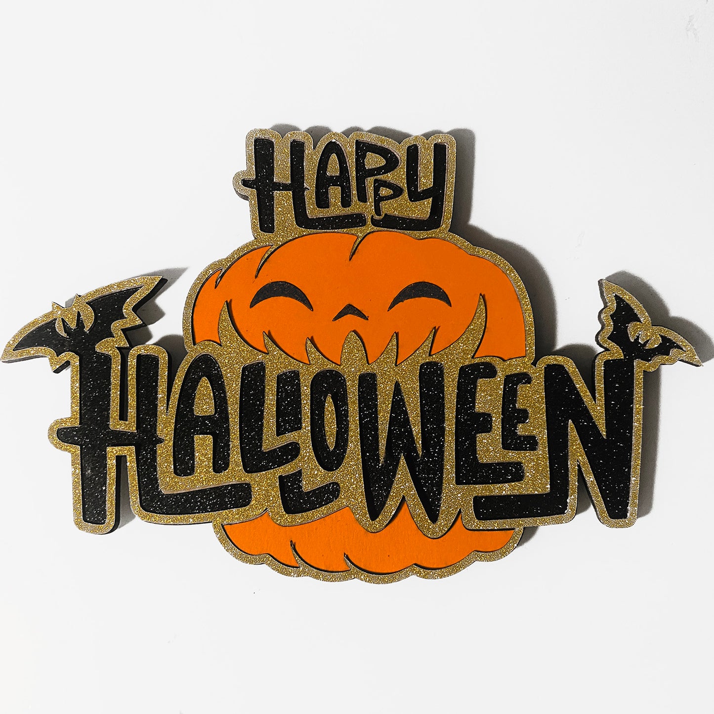 Happy Halloween Pumpkin Sign - Glowforge