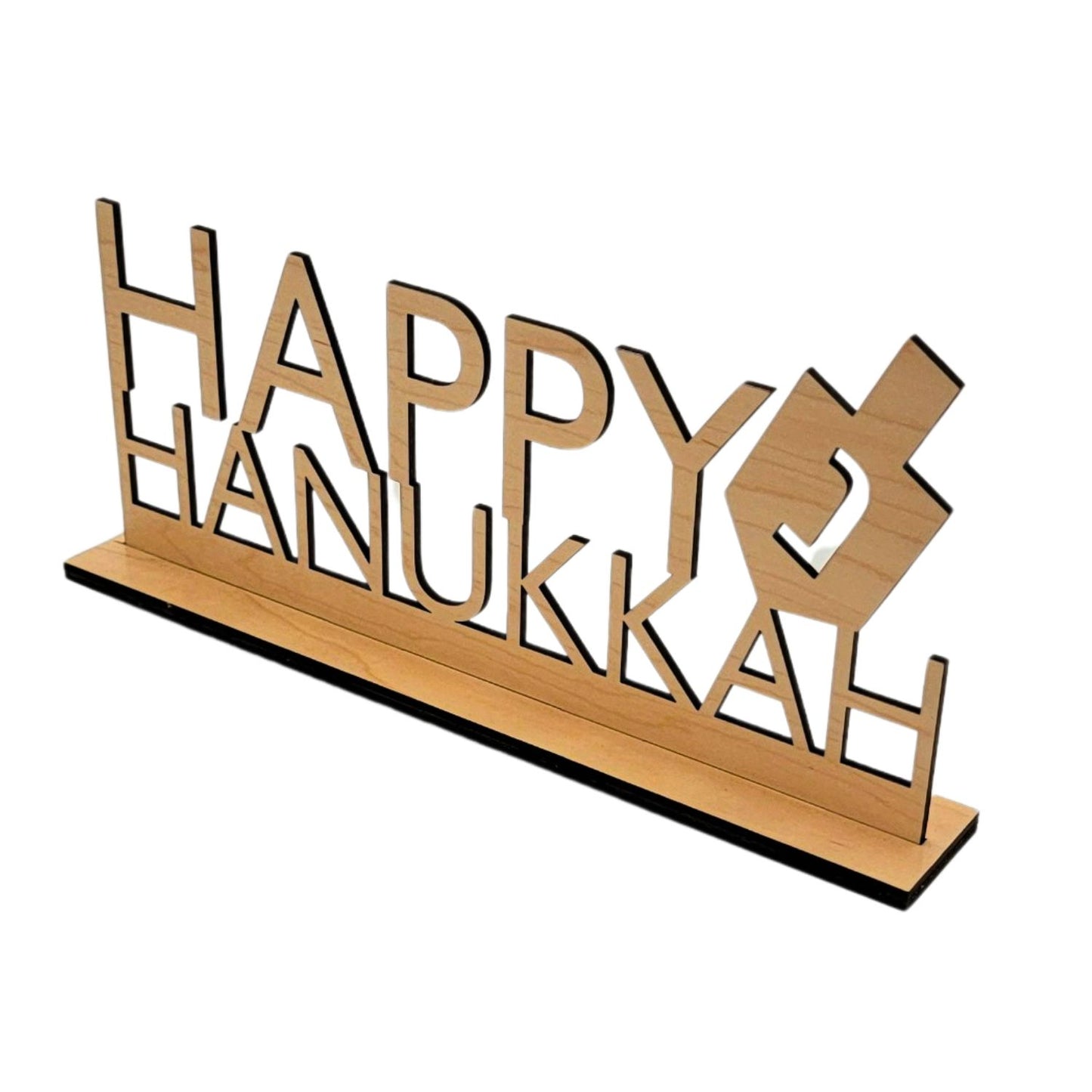 Happy Hannukah Standing Sign - Glowforge