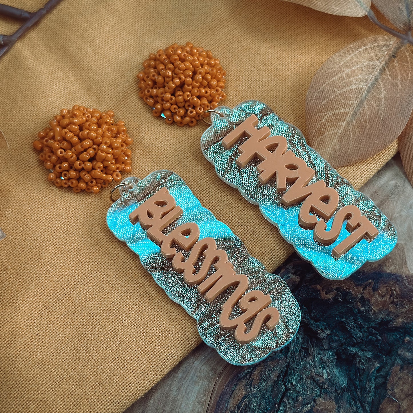 Harvest Blessings Layered Statement Earrings - Glowforge