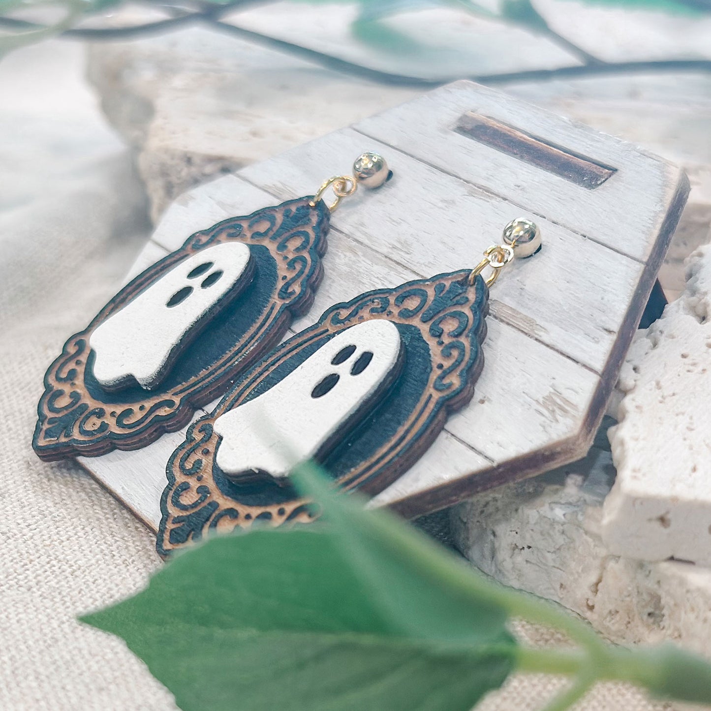 Haunted Cameo Ghost Earrings