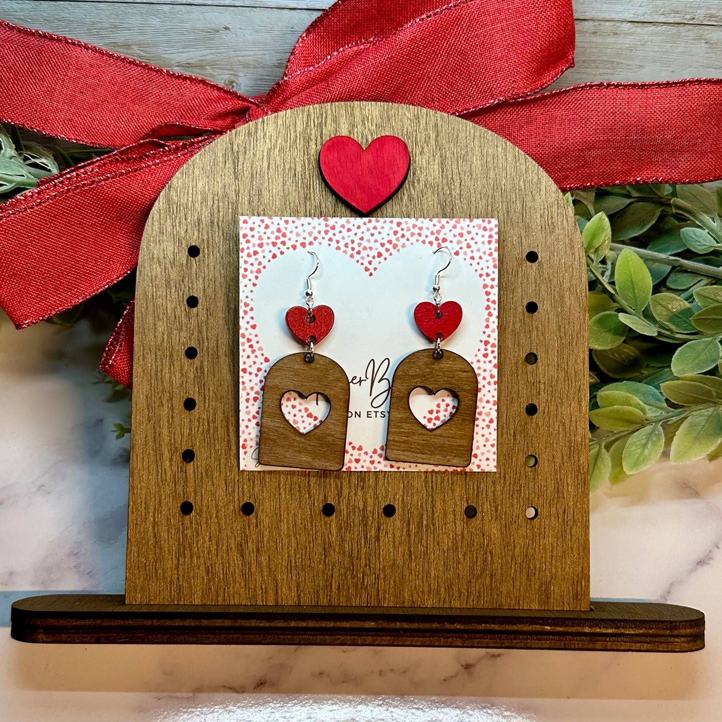 Heart Cutout Valentine's Day Earrings (Set of 2) - Glowforge