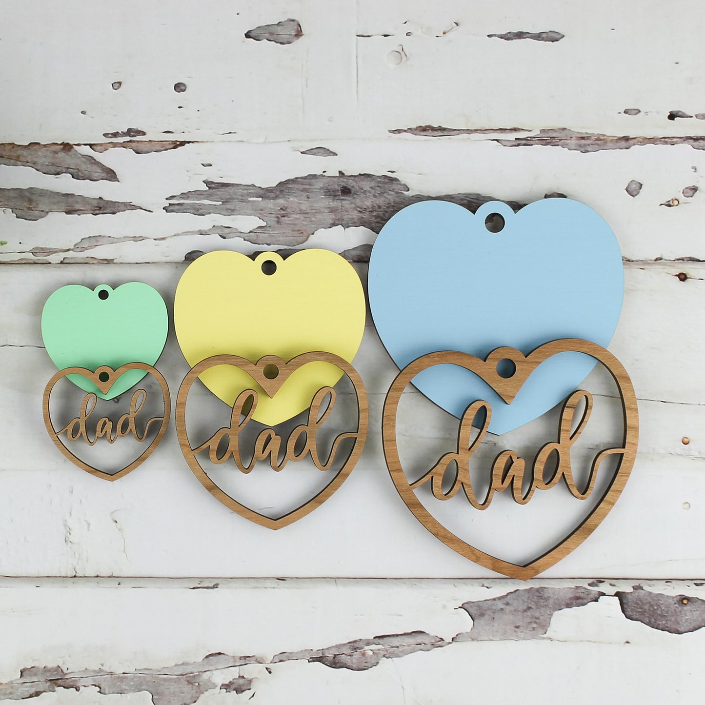 Heart Shaped Gift Tag for Dad - Father's Day Gift Tag (Set of 3) - Glowforge
