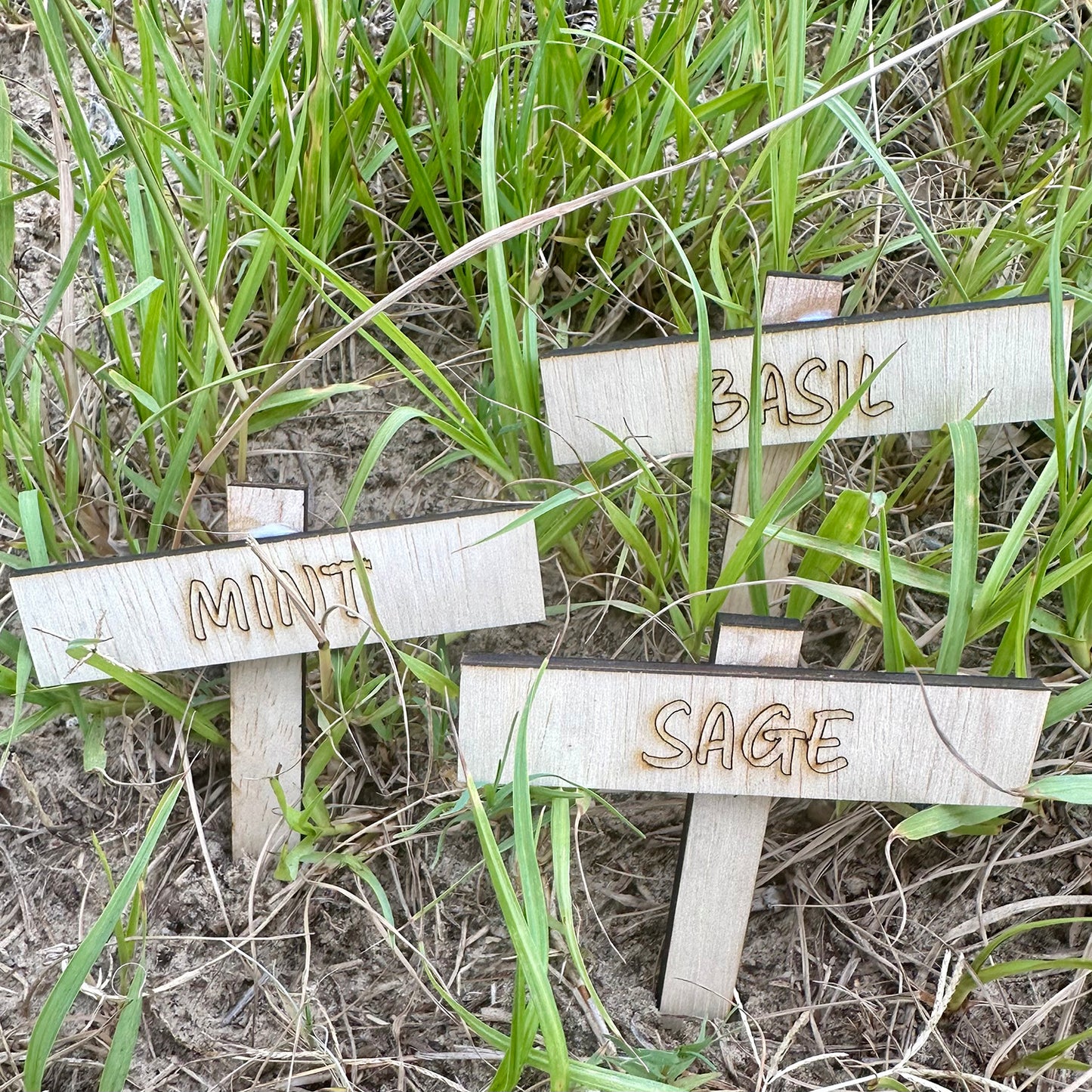Herb Garden Marker (Set of 11) - Rustic Design - Glowforge