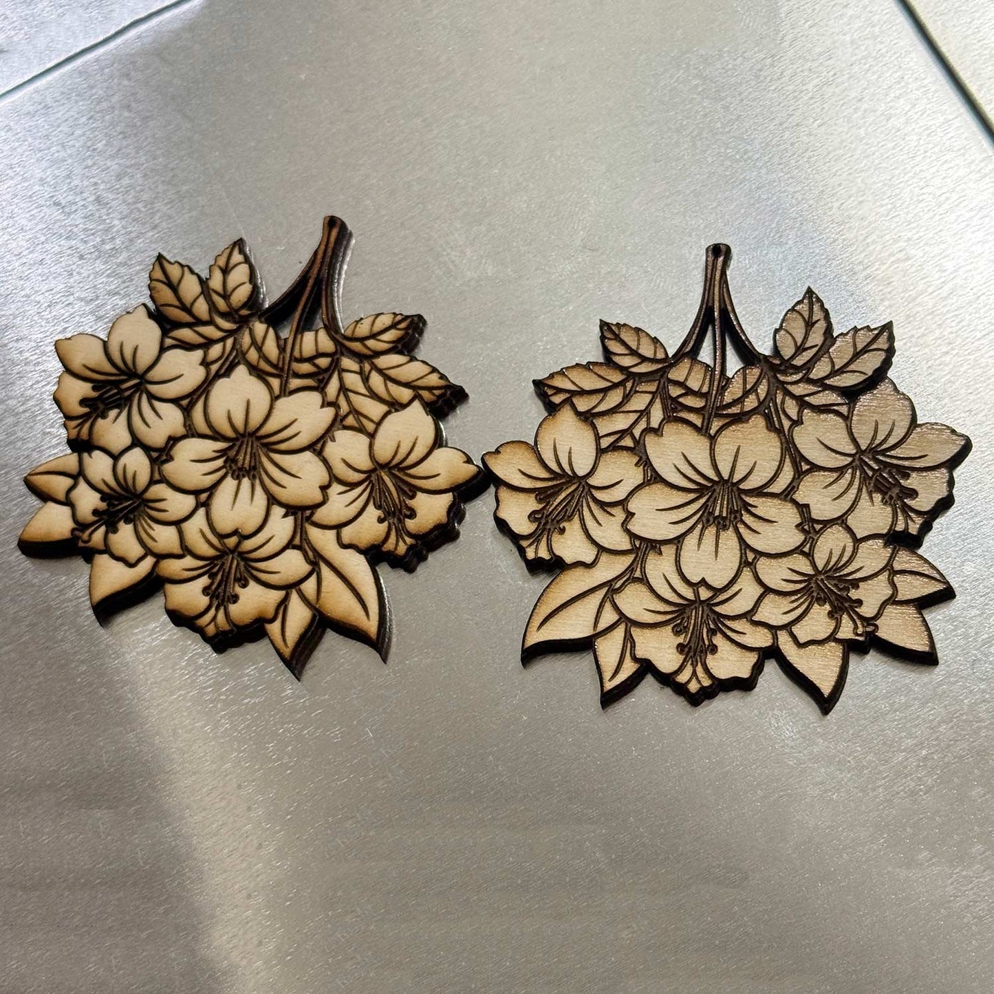 Hibiscus Flower Bouquet Earring- Glowforge