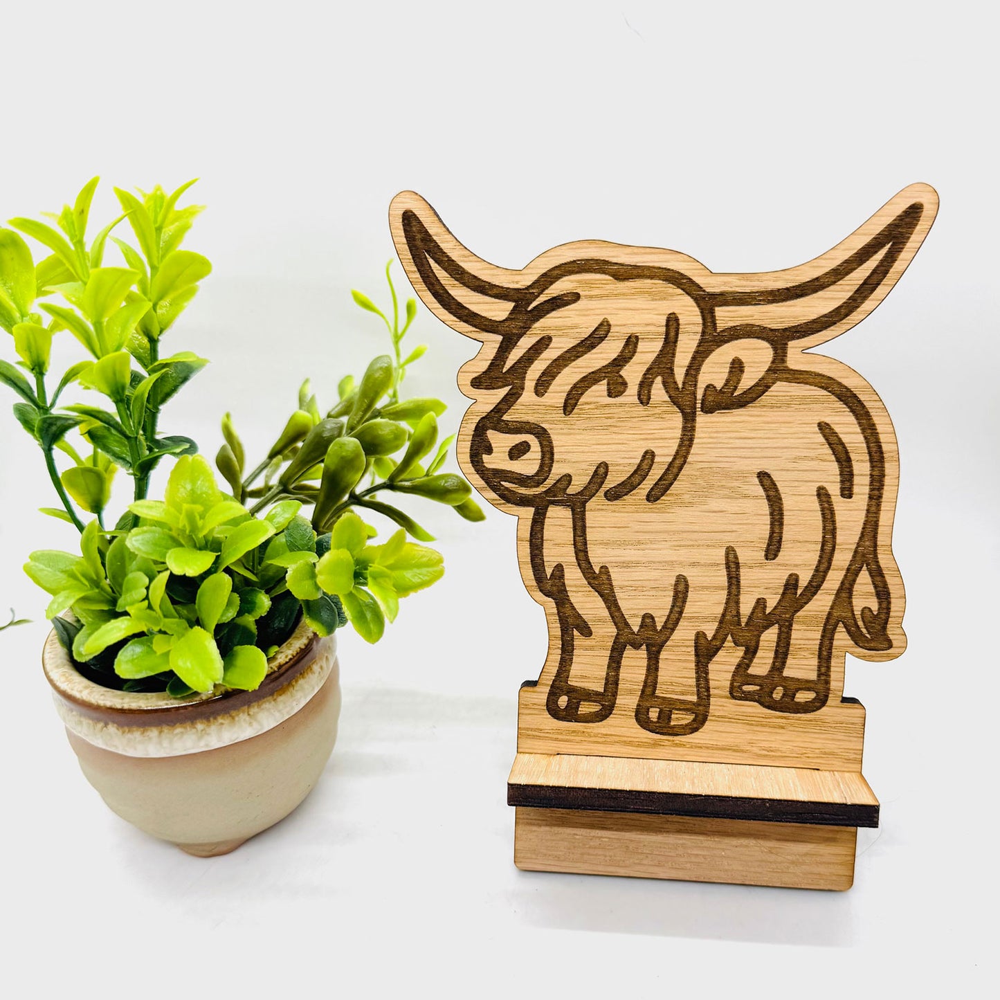Highland Cow Phone Holder #3 - Glowforge