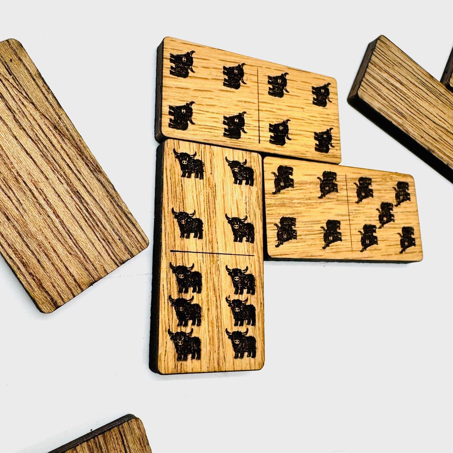 Highland Cows Domino Game (Set of 28) - Glowforge