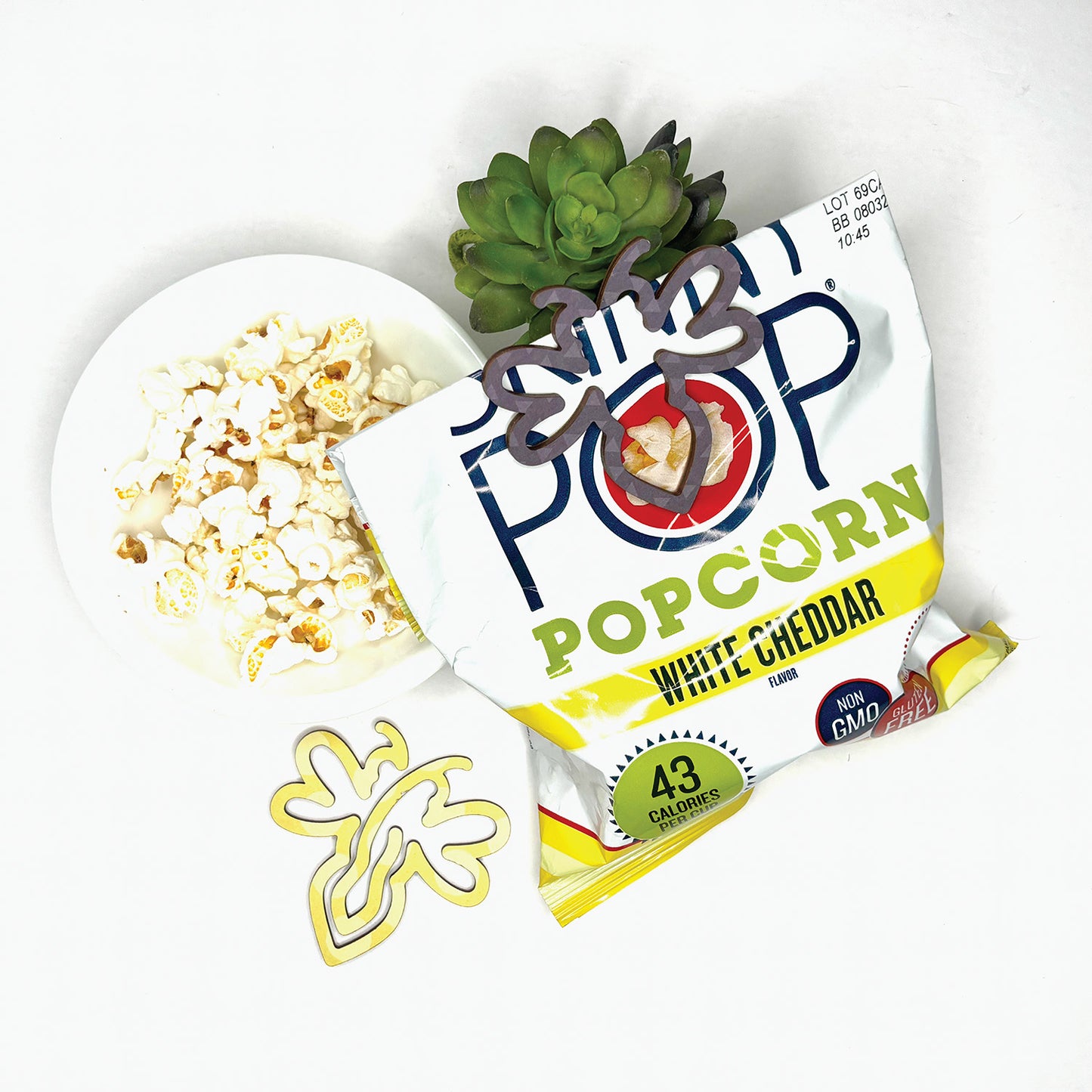 Hornet Shaped Bookmark with Card Backer - Paperclip - Snack Bag Closure