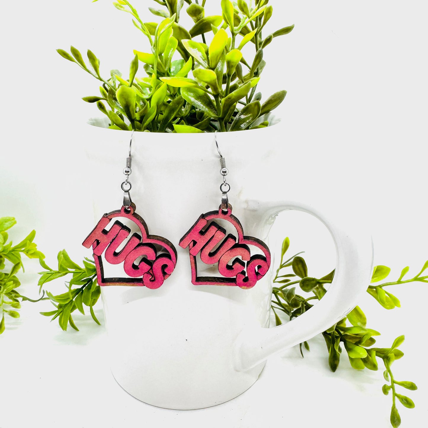Hugs Heart Earrings - Glowforge