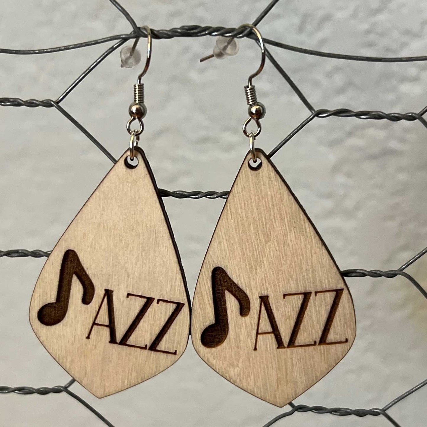 Jazz Teardrop Dangle Earrings - Glowforge