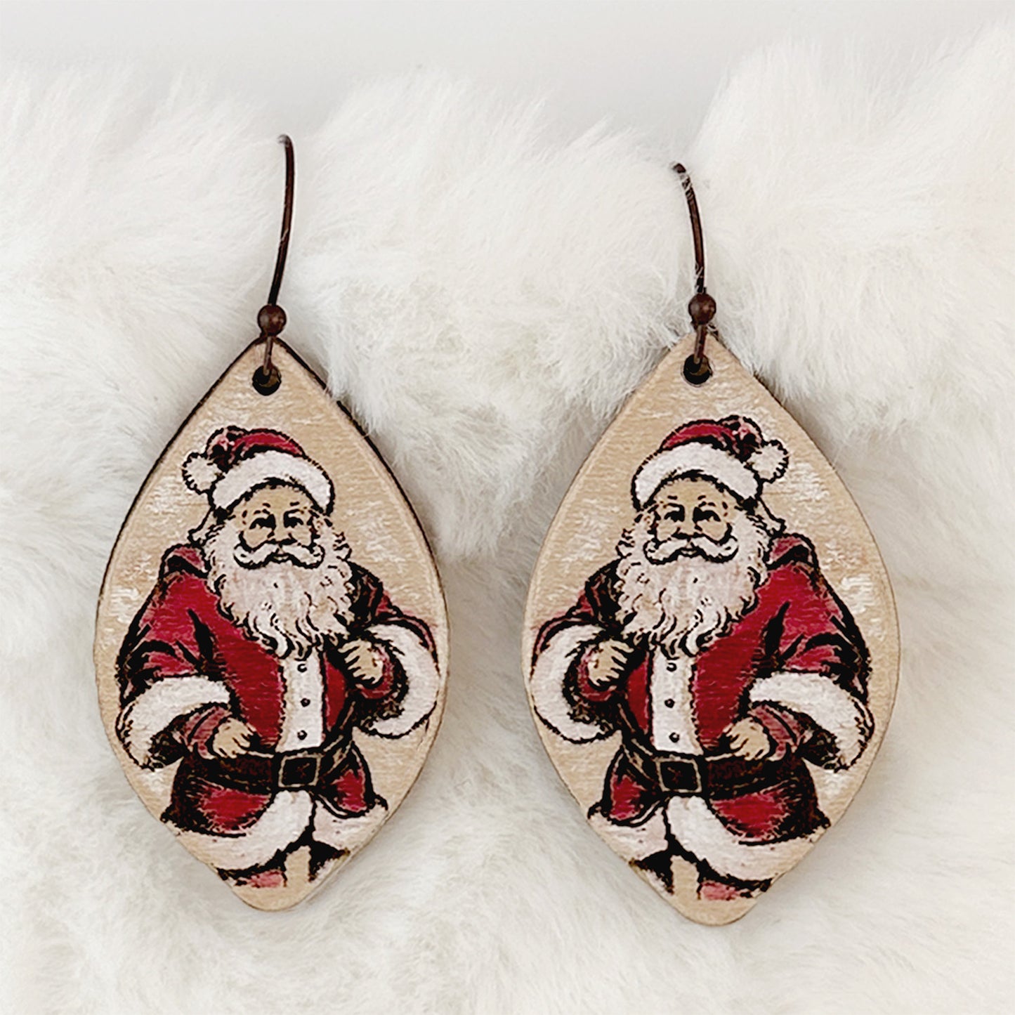 Jolly St. Nick Christmas Dangle Earrings - Glowforge