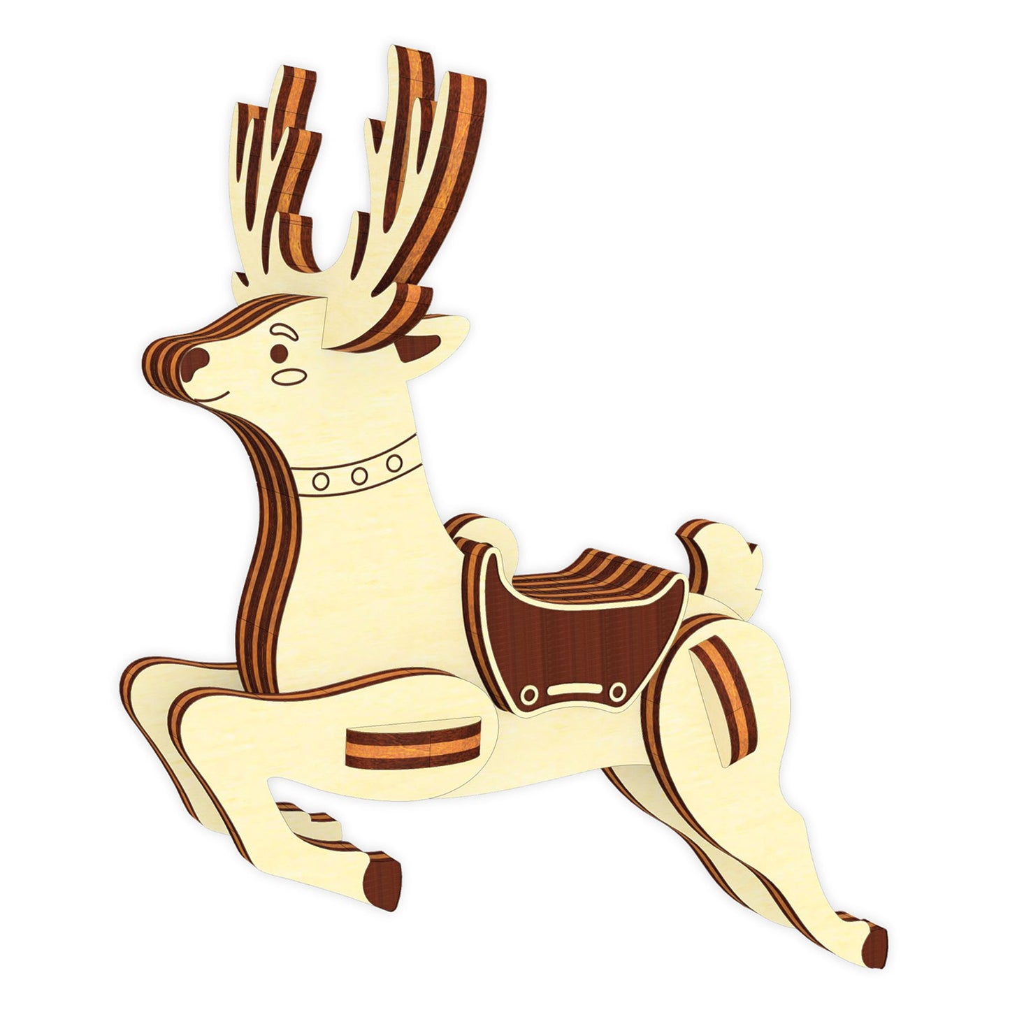 Jumping Reindeer Christmas Ornament - Hanging Miniature for Christmas Tree - Glowforge