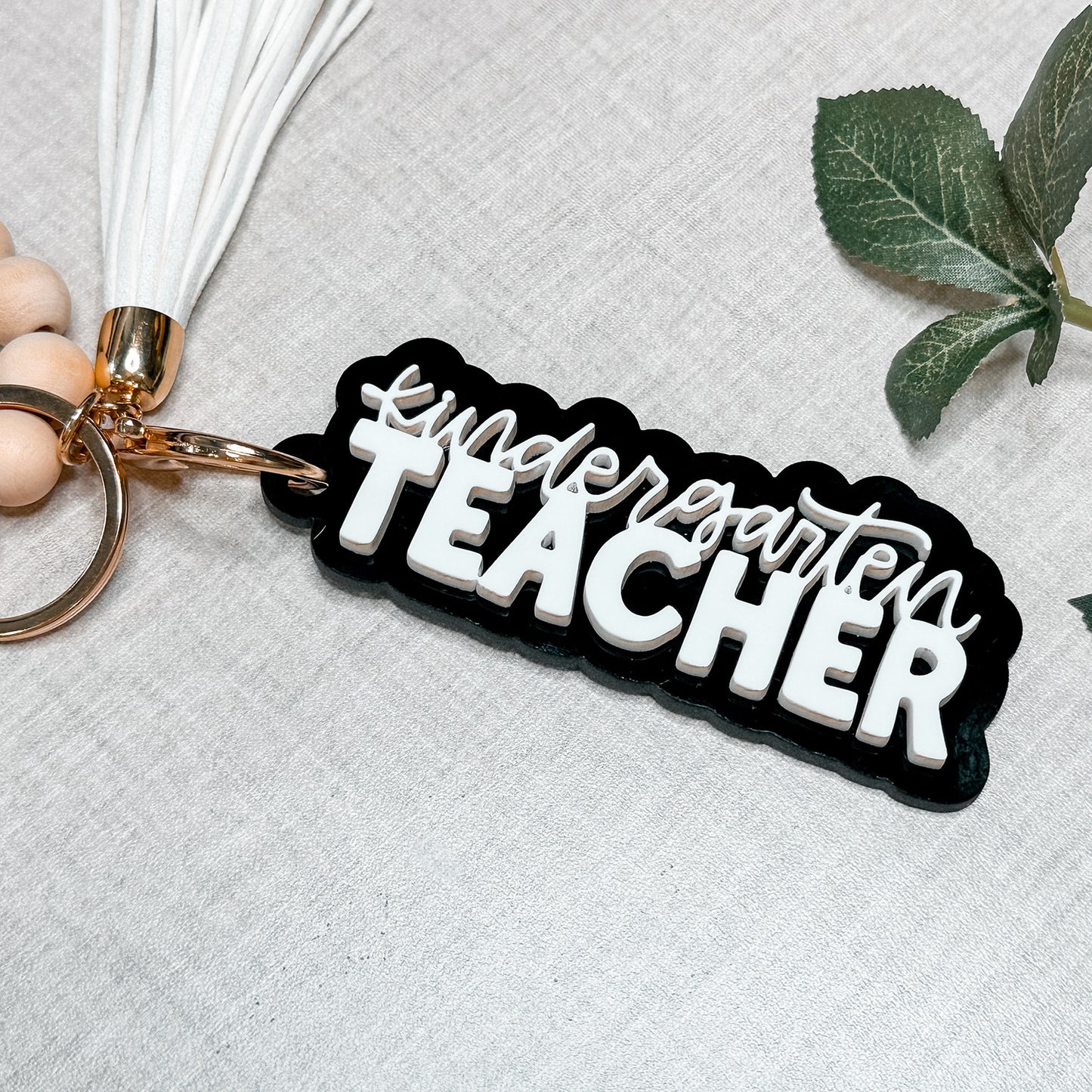 Kindergarten Layered Keychain or Bag Tag - Glowforge