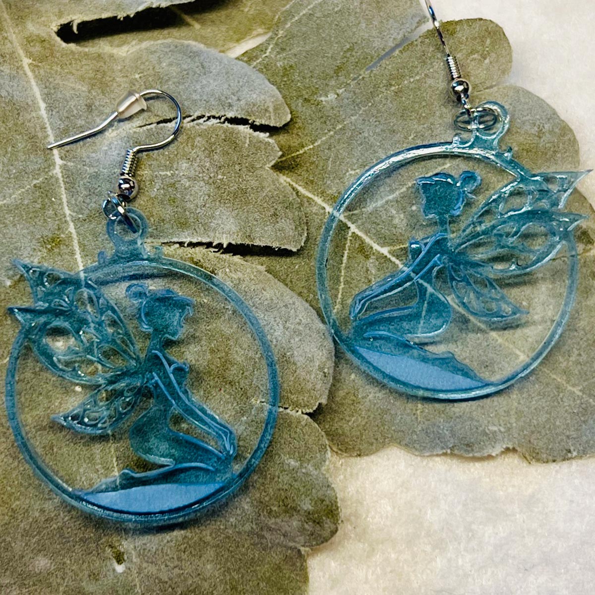 Kneeling Fairy Earrings - Glowforge