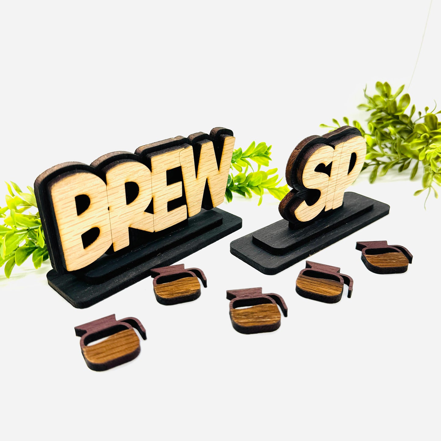 Layered Brew + Sip Table Signs (Set of 2) - Glowforge