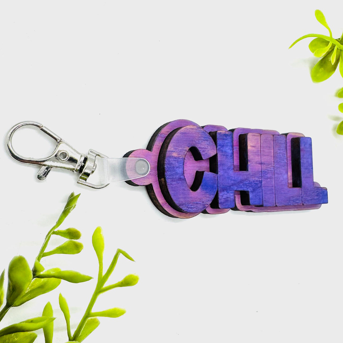 Layered CHILL Word Keychain - Glowforge