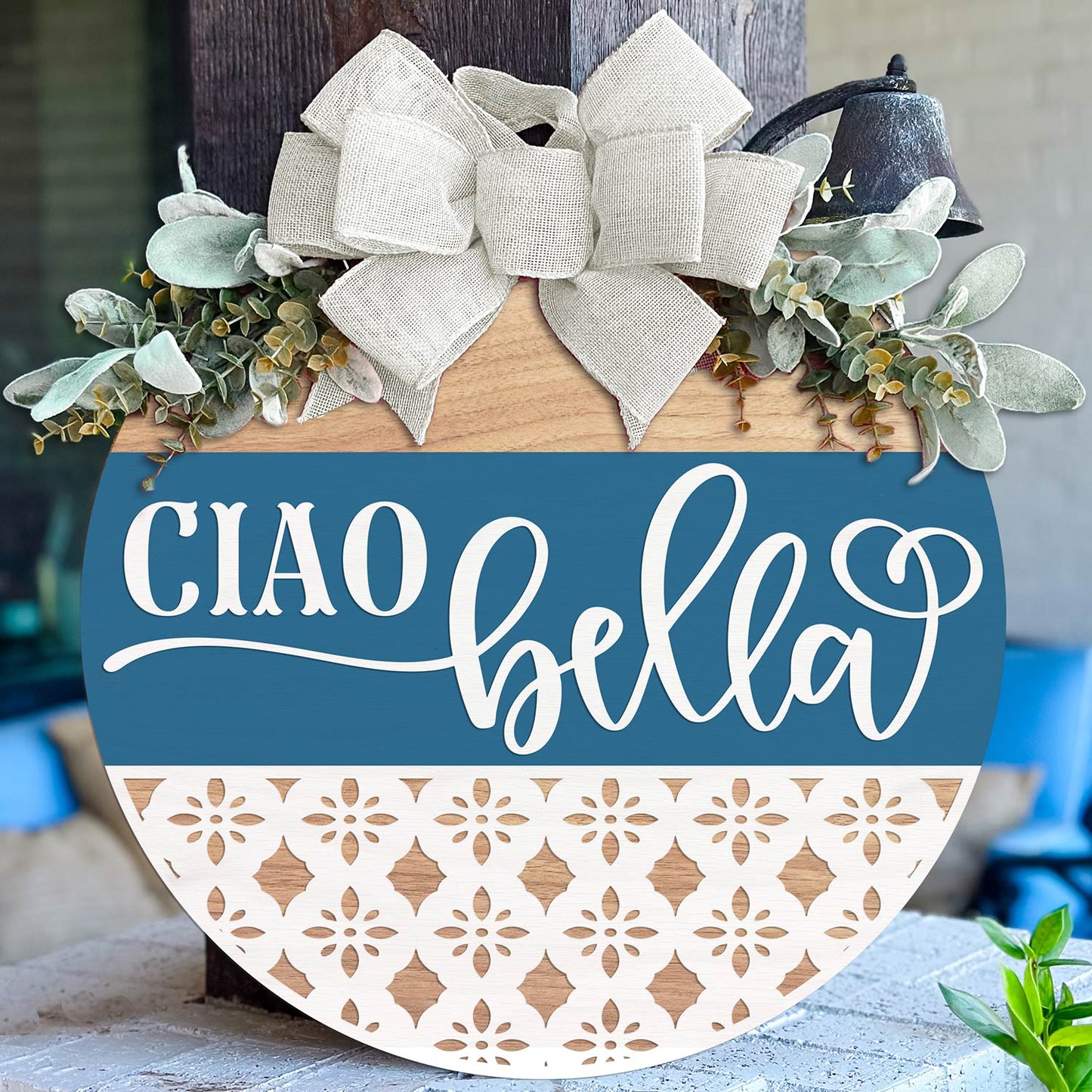 Layered Ciao Bella Door Sign - Glowforge