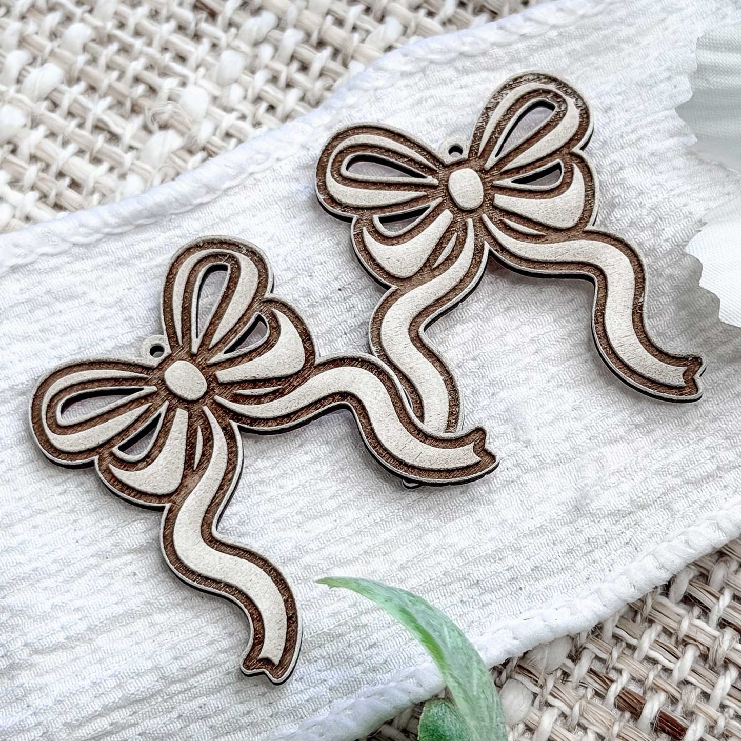 Layered Coquette Bow Dangle Earrings (Set of 2) - Glowforge
