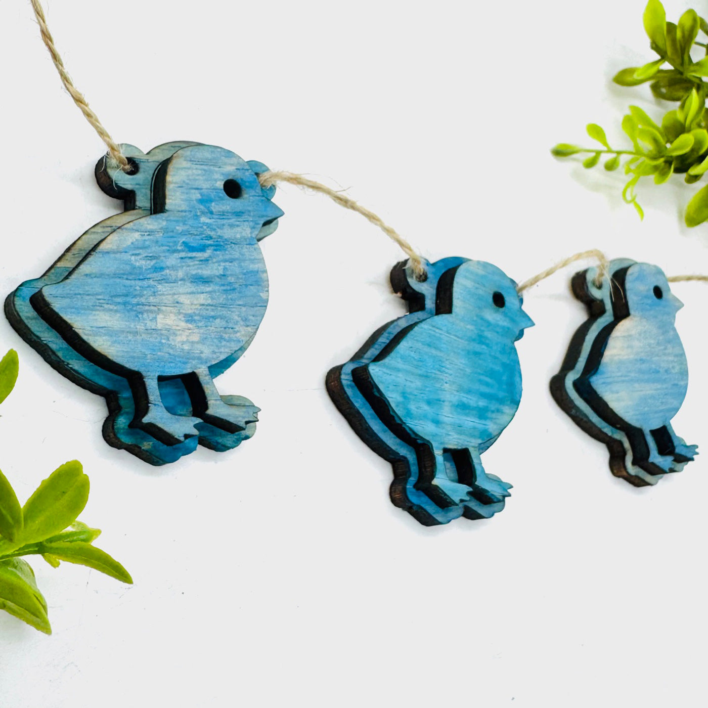 Layered Easter Chicks Garland Banner