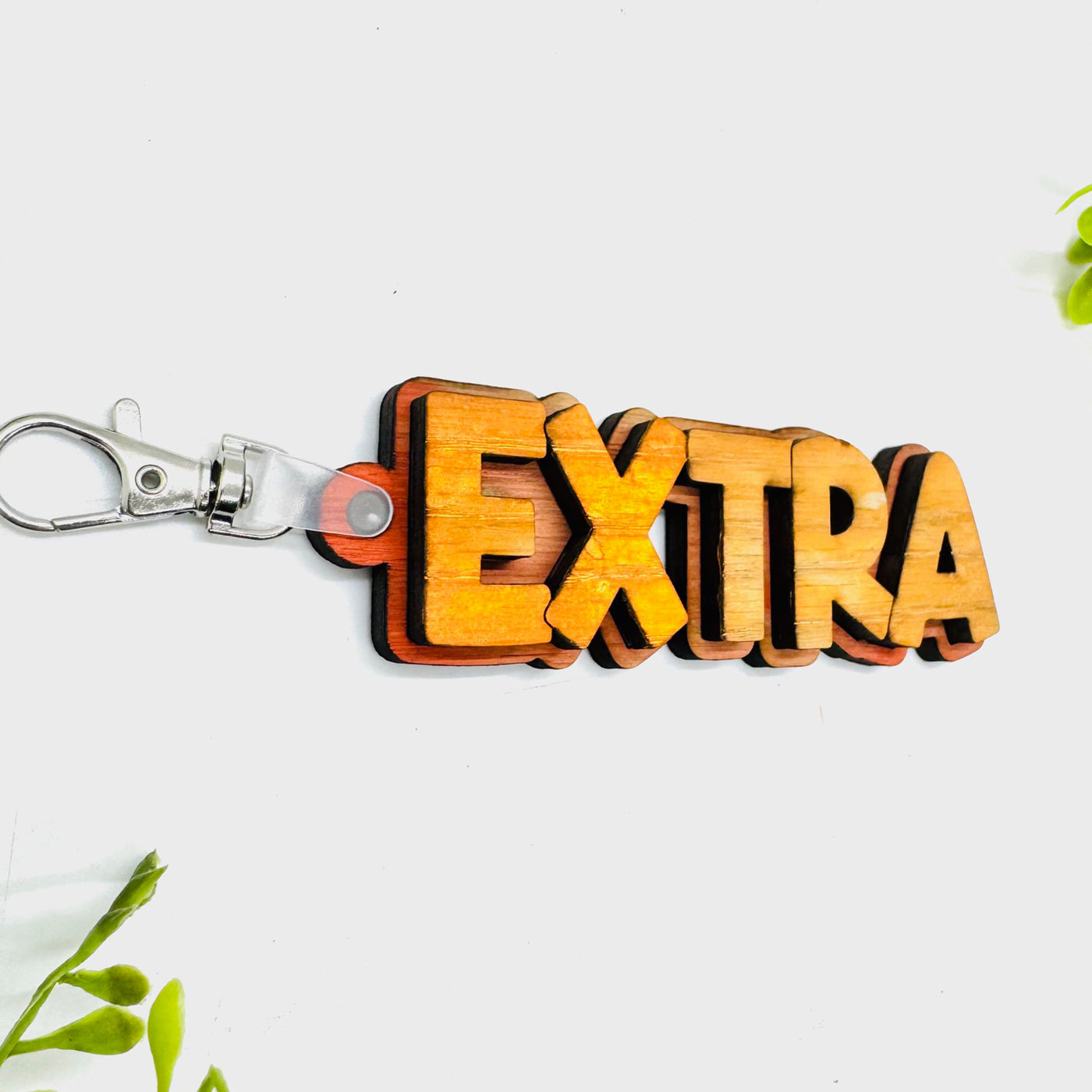 Layered EXTRA Word Keychain - Glowforge