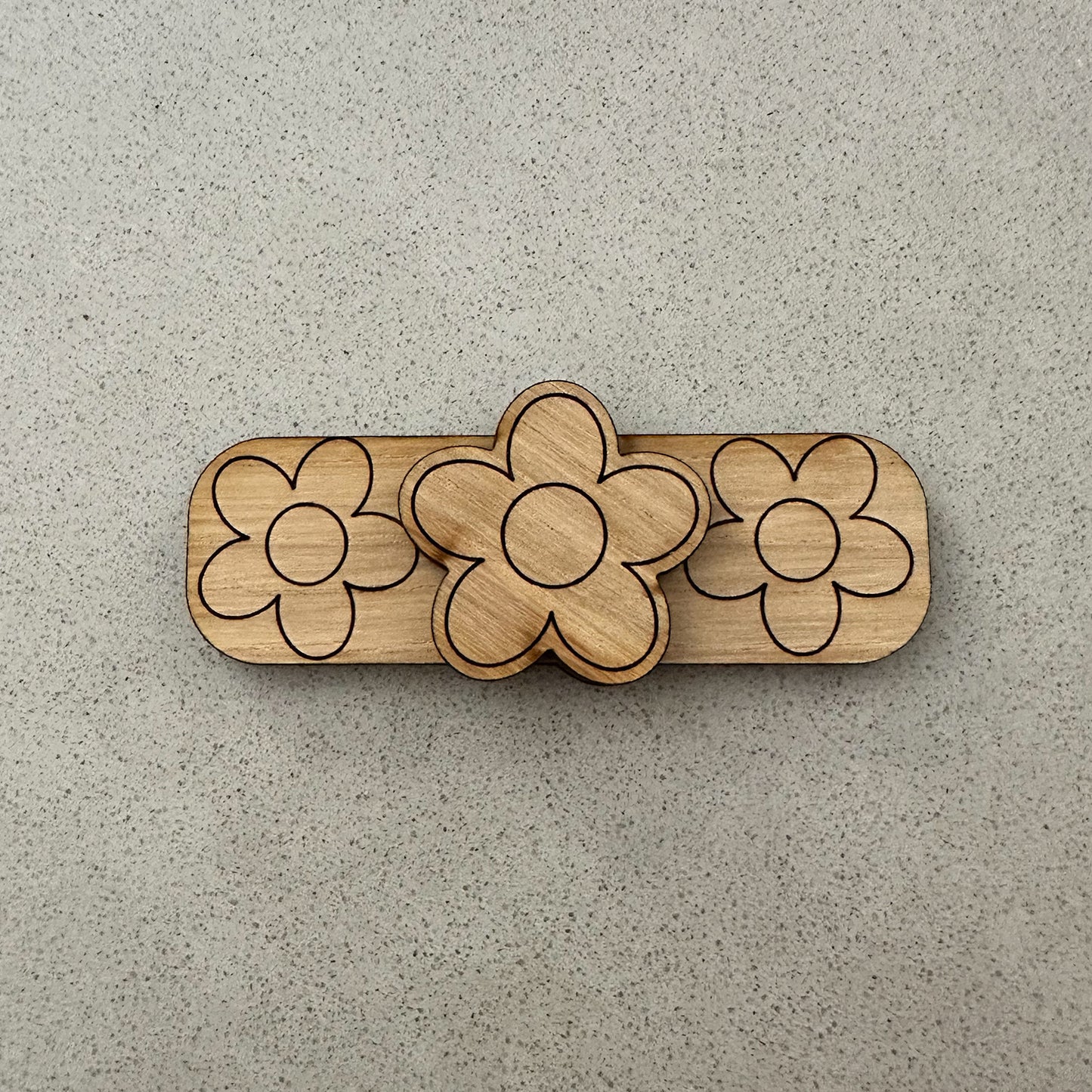 Layered Flower Hair Clip - Glowforge