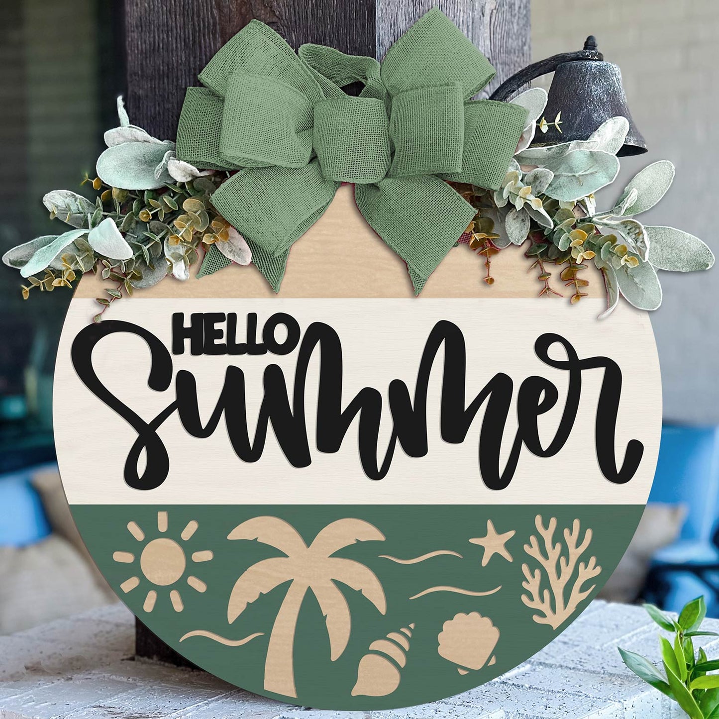 Layered Hello Summer Beach Door Sign - Glowforge