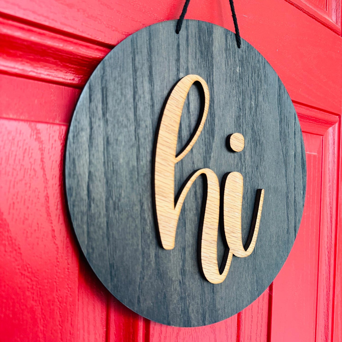 Layered Hi Door Hanger Round Front Door Sign - Glowforge