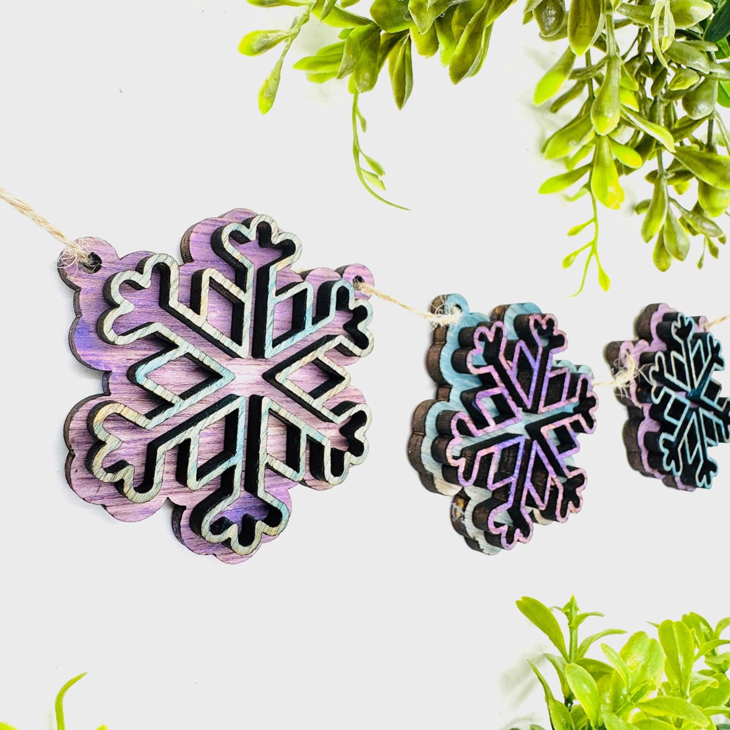 Layered Snowflake Garland #2 - Glowforge