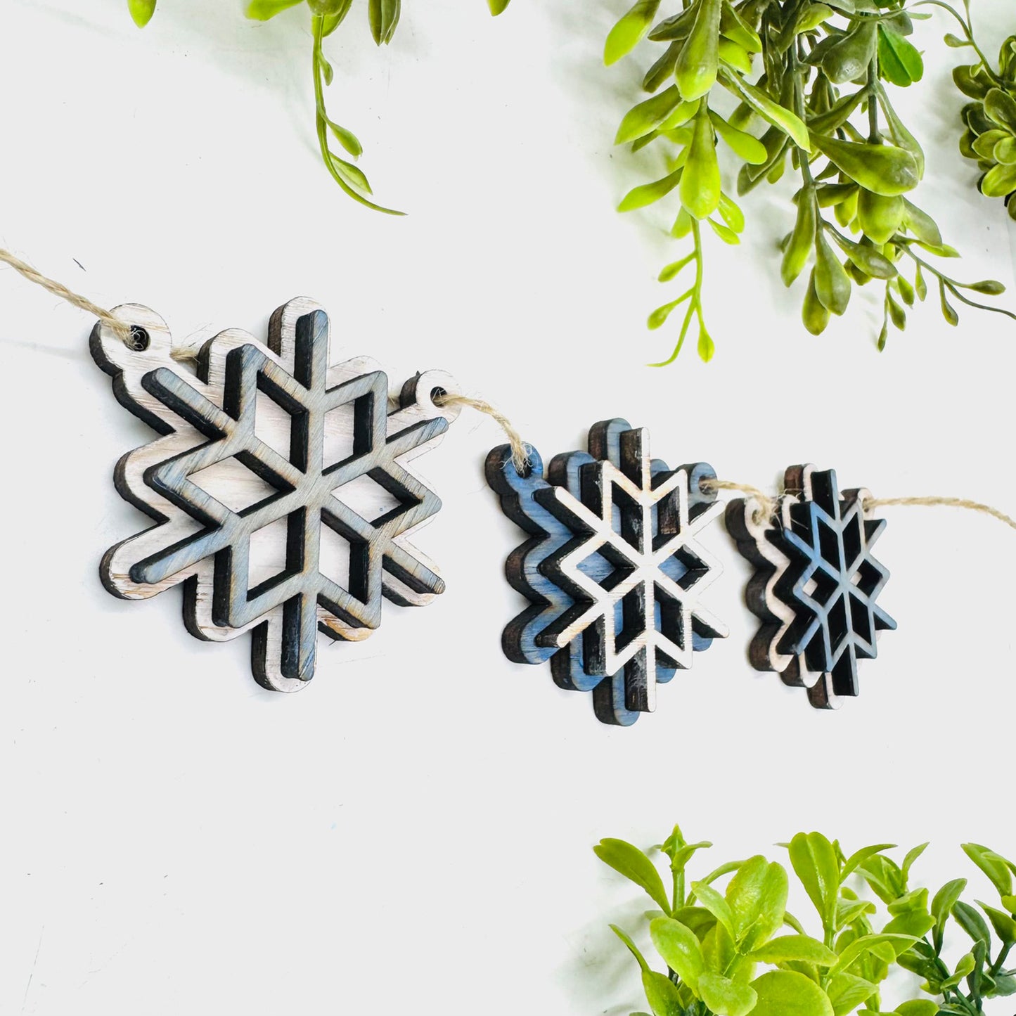 Layered Snowflake Garland #1