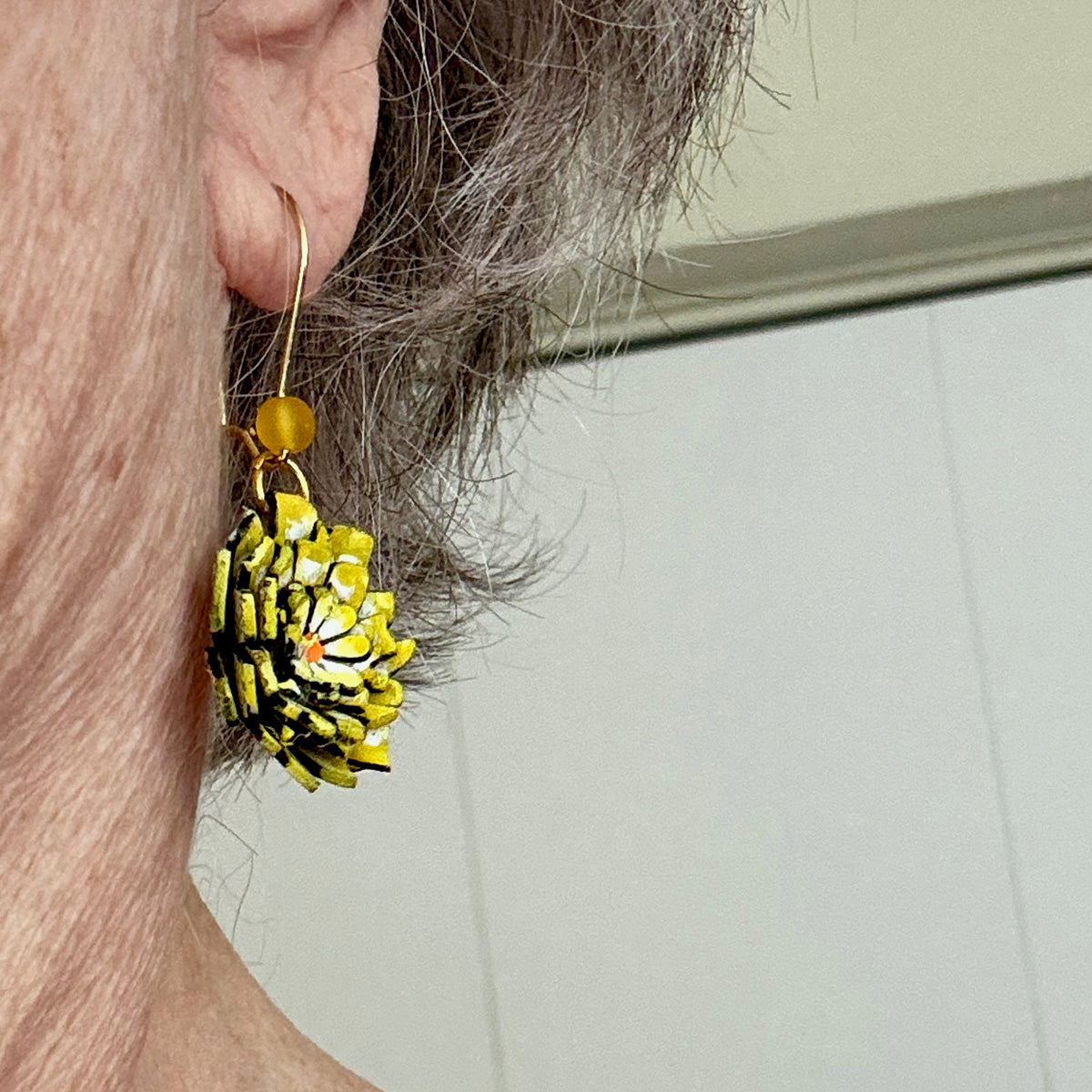 Leather Flower Earrings - Glowforge