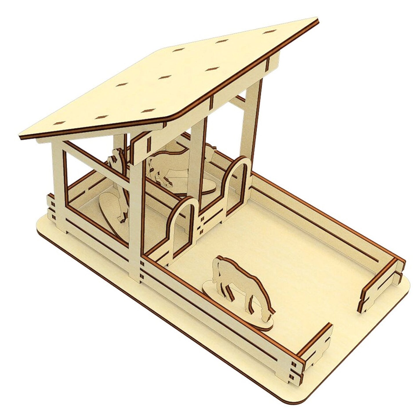 Little Farm Barn with 3 Horses - Stable with Yard - Glowforge