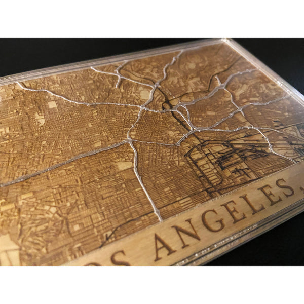 ロサンゼルス、カリフォルニア州 木材層マップ – Glowforge ショップ