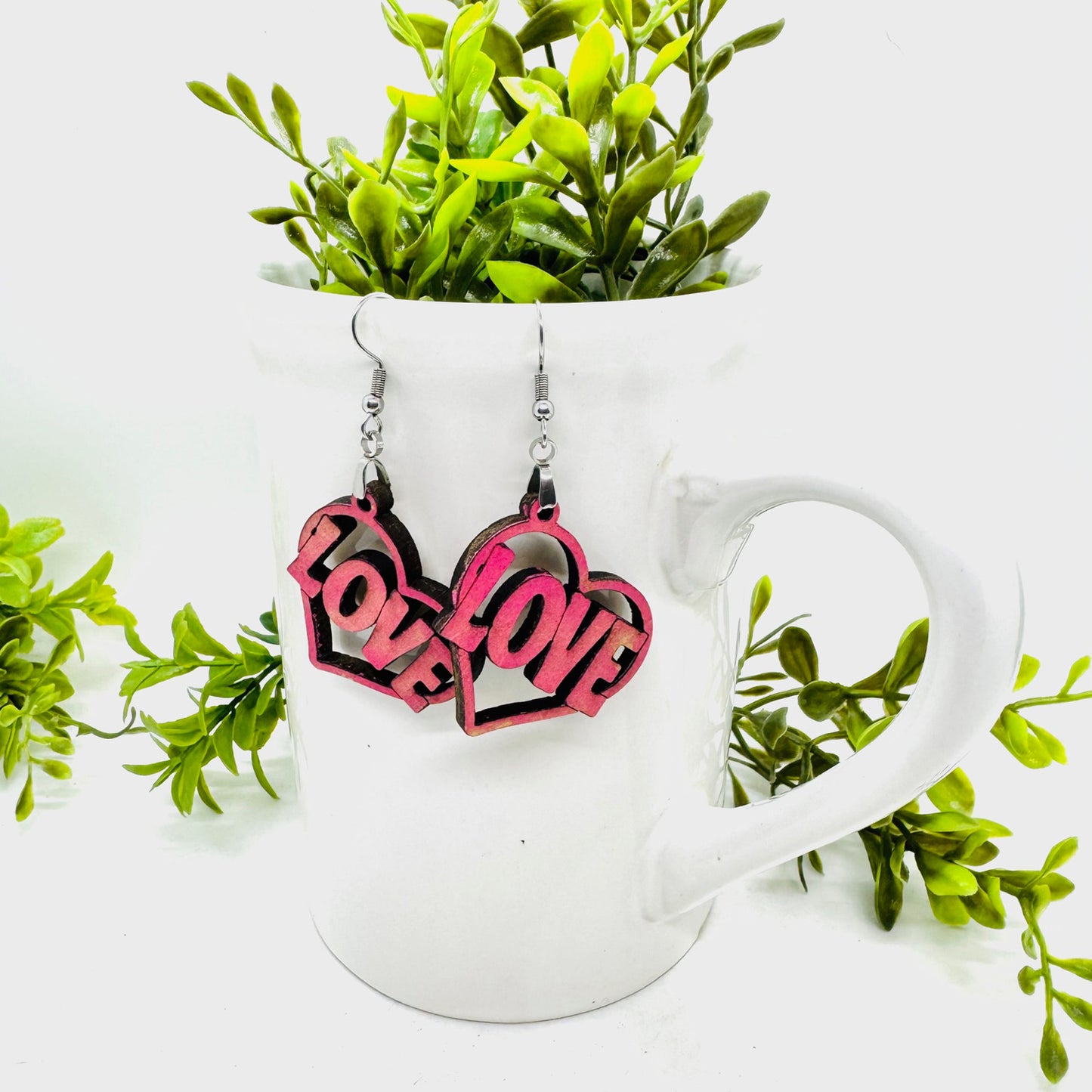 Love Heart Earrings - Glowforge