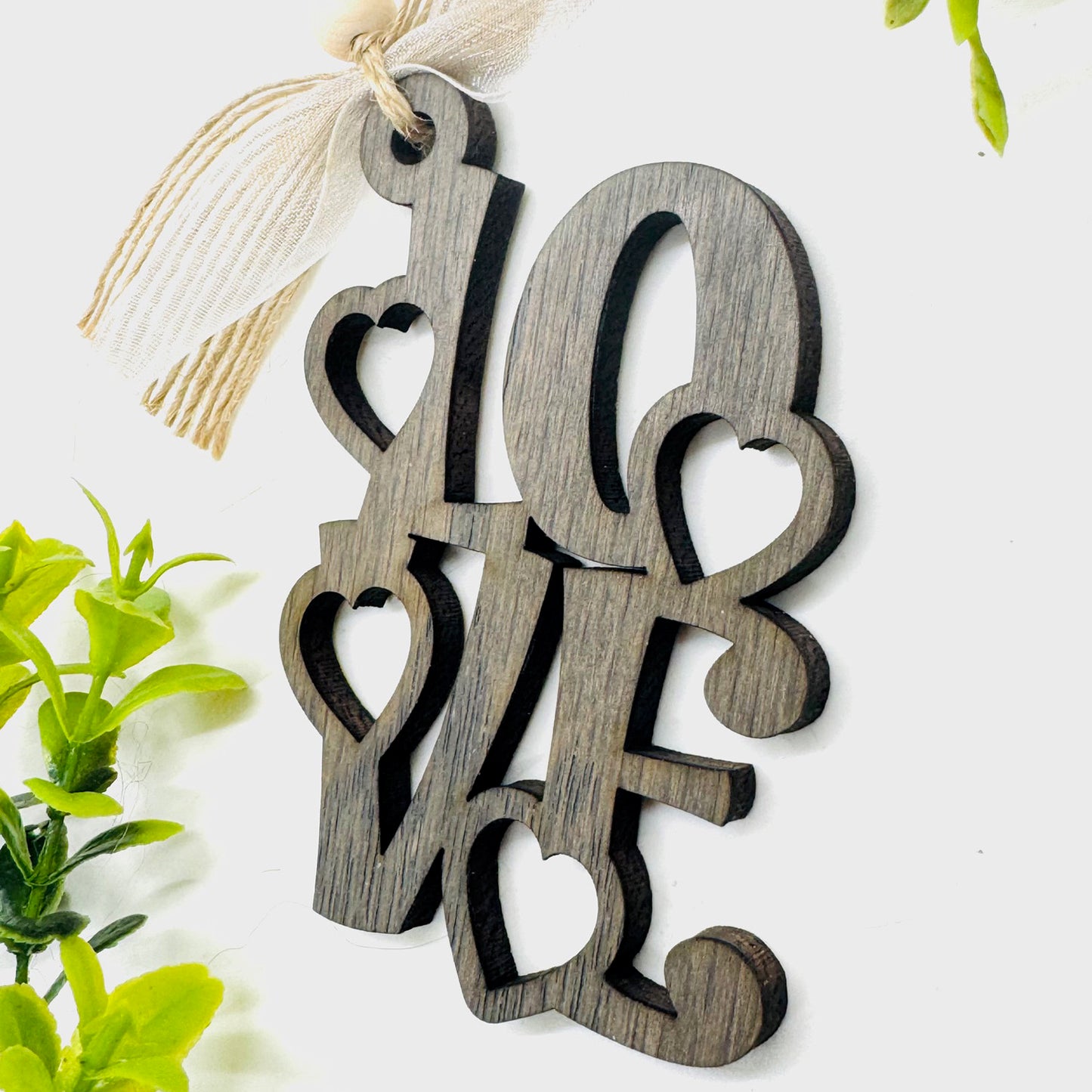 LOVE Hearts Car Charm or Ornament - Glowforge