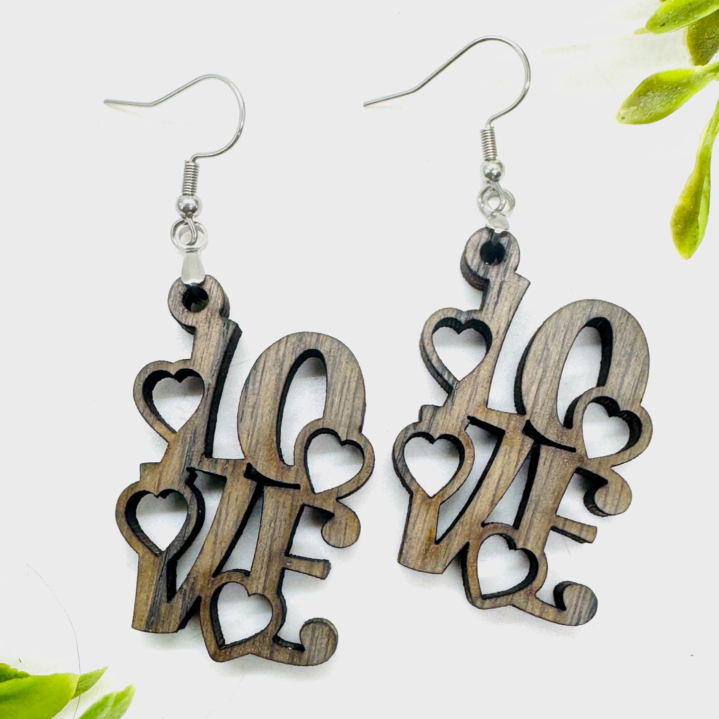 LOVE Hearts Earrings - Glowforge